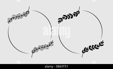 Couronne de printemps dessinée à la main isolée sur fond blanc. Doodle style.illustration vectorielle Illustration de Vecteur