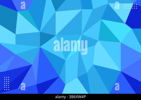 Design abstrait avec différentes nuances de bleu dans un motif polygonal, créant une toile de fond dynamique et élégante. Illustration de Vecteur