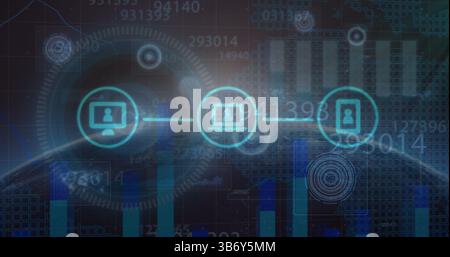 Image du traitement des données dans le monde entier Banque D'Images