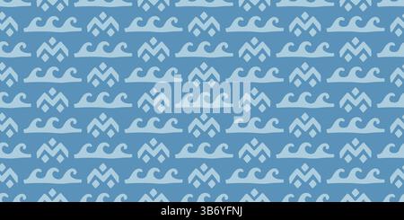 Polynésien Hawaiian Tapa Ethnic Seamless Pattern Illustration de Vecteur