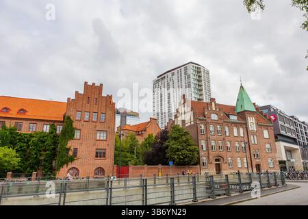 Vue depuis la gare de Triangeln et le centre commercial de Malmo, Suède Banque D'Images