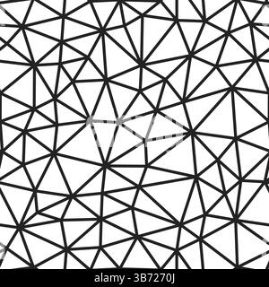 Motif de formes triangulaires. Taille compacte des triangles. Epaisseur moyenne des lignes. Modèle reproductible. Illustration vectorielle tileable sans couture. Illustration de Vecteur