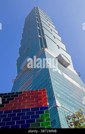 Taipei 101, le 11ème plus haut bâtiment du monde Banque D'Images