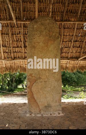 Mexique. Yucatan. EK Balam. Structure 17 (les jumeaux). Période classique tardive (550 -830 AD) Banque D'Images