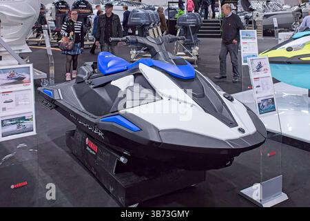 Pasila, Helsinki, Finlande – 12 février. 2025 : Yamaha JetBlaster Waverunner au salon Vene (Boat) 2025 au Messukeskus Helsinki. Banque D'Images
