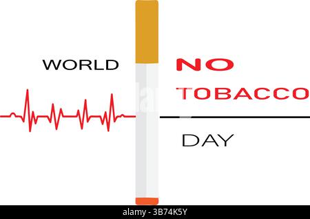 Journée mondiale sans tabac 31 mai. Conception d'affiche et de bannière pour la campagne arrêter de fumer. Concept créatif anti-tabac pour la sensibilisation. Illustration de Vecteur