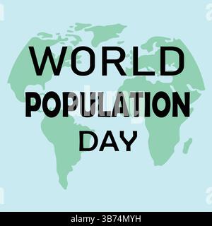 Journée mondiale de la population Design de concept créatif pour bannière, affiche et publication sur les médias sociaux | sensibiliser avec des visuels époustouflants. Illustration de Vecteur