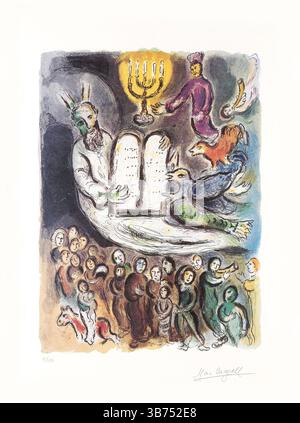 L'histoire de l'Exode. Musée : COLLECTION PRIVÉE. Auteur: MARC CHAGALL. Banque D'Images