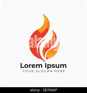 Rouge feu, icône flammes, flammes, feu de joie, illustration vectorielle de conception de logo feu, Creative Flames Fireball Collection logo icônes vectorielles symbole Design Illu Illustration de Vecteur