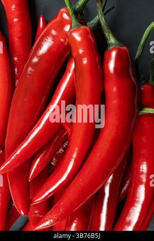 Vue rapprochée des piments rouges Banque D'Images