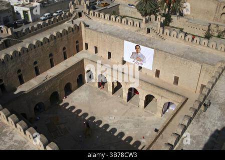 Affiche de propagande de Ben Ali, Tunisie 2006 Banque D'Images