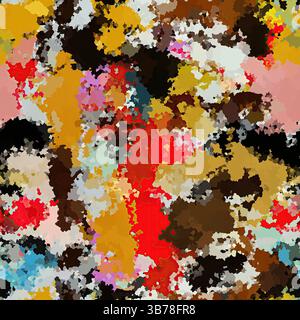 Motif sans couture d'éclaboussures de peinture aléatoire abstraite. Tissu texturé effet marbré épais et imprimé sur toute la surface. Pour moucheté Banque D'Images