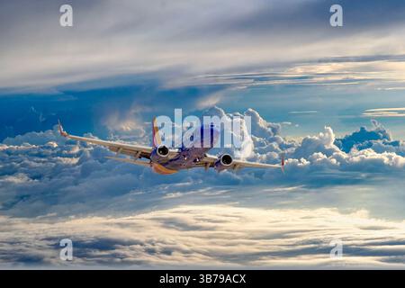 Avion commercial court-courrier Boeing 737-7H4 de Southwest Airlines Banque D'Images