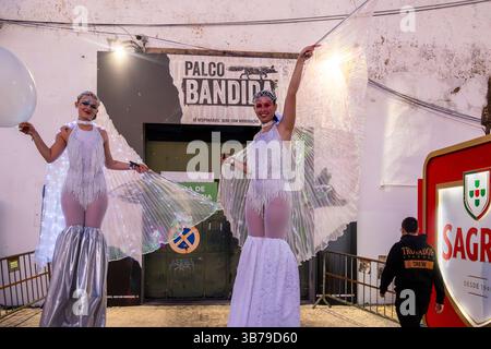 FARO, PORTUGAL : 5 SEPTEMBRE, 2024 - artistes du festival dans le Festival de musique F, un grand festival sur la ville de Faro, Portugal Banque D'Images