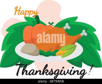 Chapeau de dinde de Thanksgiving. Illustration vectorielle Illustration de Vecteur
