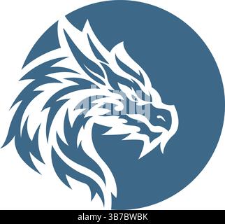 Modèle de conception d'icône de logo Dragon Illustration de Vecteur