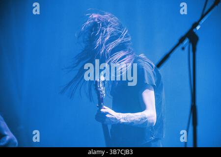 21 avril 2024, Tilburg, Copenhague, pays-Bas : Tilburg, pays-Bas. 21 avril 2024. Le groupe de black metal suédois Dodsrit donne un concert lors du festival de musique néerlandais Roadburn Festival 2024 à Tilburg. (Crédit image : © Peter Troest/Gonzales photo via ZUMA Press) Banque D'Images