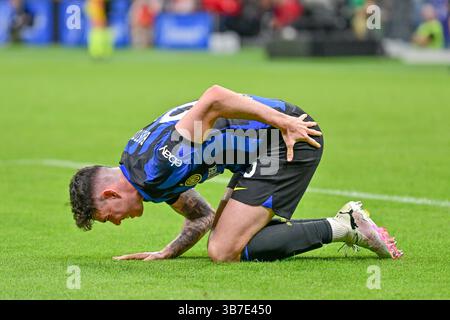 14 avril 2024, Milan, Null, Italie : Milan, Italie. 14 avril 2024. Alessandro Bastoni (95) de l'Inter a vu lors du match de Serie A entre l'Inter et Cagliari à Giuseppe Meazza à Milan. (Crédit image : © Gonzales photo/Gonzales photo via ZUMA Press) Banque D'Images