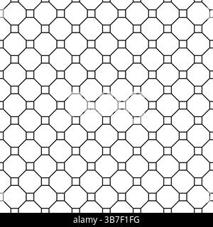 Géométrie sans couture. Illustration de ligne graphique vectorielle. Illustration abstraite noir et blanc pour forfait, design de vacances, tissu et textile. p Illustration de Vecteur