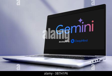 Gemini par Google - puissant ai Chatbot Banque D'Images