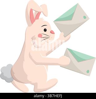 Lapin de Pâques livre des lettres. Illustration vectorielle Illustration de Vecteur