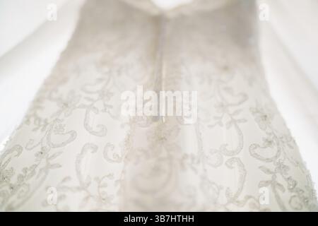 Gros plan de la texture du motif de la demoiselle d'honneur avec une faible profondeur de champ. Banque D'Images