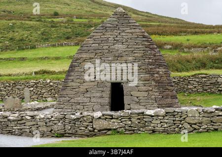 Oratoire Gallarus, (Seipeilin Ghallarais), église chrétienne primitive, péninsule de Dingle, comté de Kerry, Irlande, Royaume-Uni, Europe Banque D'Images