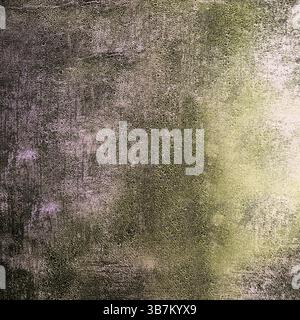 Gros plan de condensation créant des gouttelettes sur une surface texturée, mettant en valeur un mélange de teintes roses et vertes.Belarus Banque D'Images