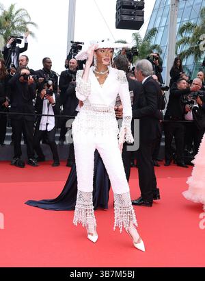 20 mai 2024, Cannes, France : Winnie Harlow assiste au tapis rouge ''The Apprentice'' au 77e Festival de Cannes au Palais des Festivals le 20 mai 2024 à Cannes, France. (Crédit image : © DGP/imageSPACE via ZUMA Press Wire) Banque D'Images