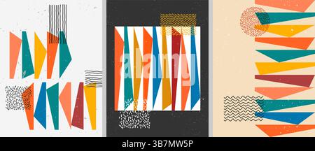 Illustration vectorielle. Design abstrait géométrique forme minimaliste. Composition de forme polygonale. Arrière-plan de géométrie abstraite. Conception pour affiche, couverture Illustration de Vecteur