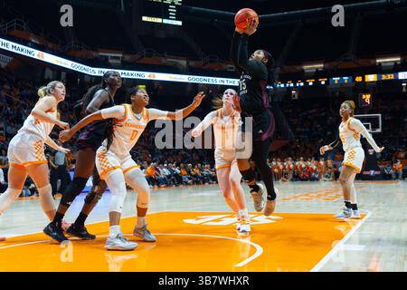29 février 2024 : Sole Williams #15 des Texas A&M Aggies tire la balle pendant le match de basket-ball de la NCAA entre les bénévoles Lady de l'Université du Tennessee et les Texas A&M University Aggies à Thompson Boling Arena à Knoxville TN Tim Gangloff/CSM (crédit image : © Tim Gangloff/CSM via ZUMA Press Wire) Banque D'Images