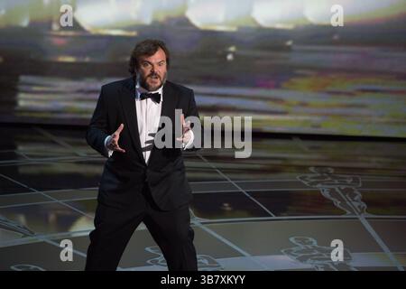 HOLLYWOOD, CA - 22 FÉVRIER : Jack Black sur scène lors de la 87e cérémonie annuelle des Oscars au Dolby Theatre le 22 février 2015 à Hollywood, Californie....personnes : Jack Black. (Crédit image : © SMG via ZUMA Press Wire) Banque D'Images