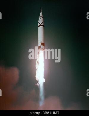 Cap Canaveral, Floride, États-Unis : lancement de fusée Jupiter-A, Cap Canaveral, Floride, États-Unis, NASA, 1 mars 1957 (crédit image : © JT Vintage via ZUMA Press Wire) Banque D'Images