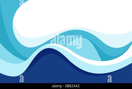 Fond d'art de vecteur d'onde abstrait. Illustration Ocean Wave Illustration de Vecteur