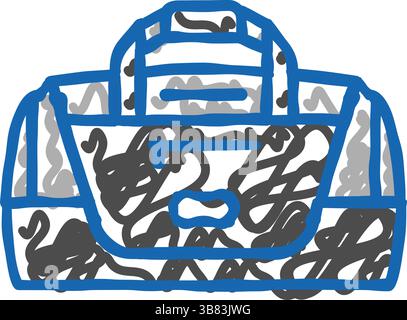 femme sac à main icône doodle illustration Illustration de Vecteur
