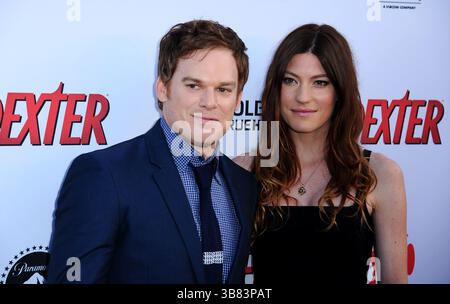Michael C. Hall et Jennifer Carpenter lors de la première de la saison 8 de 'Dexter' à Los Angeles - 15 juin 2013 Banque D'Images