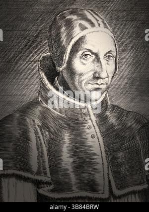 Pape Adrien VI, Adriano VI, Hadrien VI ; 1459 – 1523, évêque de Rome de 1522 à sa mort Banque D'Images