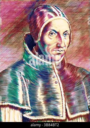Pape Adrien VI, Adriano VI, Hadrien VI ; 1459 – 1523, évêque de Rome de 1522 à sa mort Banque D'Images