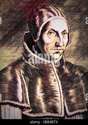 Pape Adrien VI, Adriano VI, Hadrien VI ; 1459 – 1523, évêque de Rome de 1522 à sa mort Banque D'Images