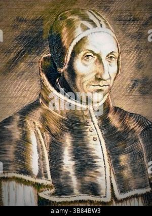 Pape Adrien VI, Adriano VI, Hadrien VI ; 1459 – 1523, évêque de Rome de 1522 à sa mort Banque D'Images