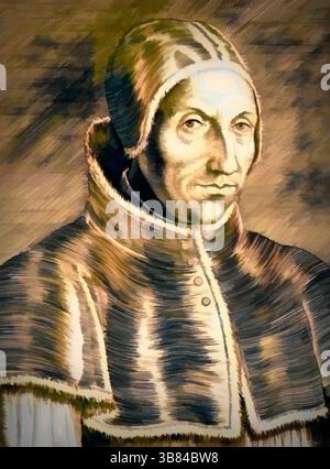 Pape Adrien VI, Adriano VI, Hadrien VI ; 1459 – 1523, évêque de Rome de 1522 à sa mort Banque D'Images