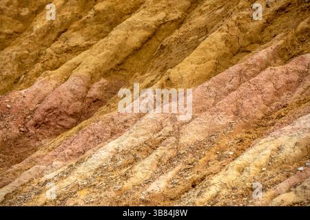 Détail des rochers dans le massif de la vallée du canyon Colorado Ocher en Provence france Banque D'Images