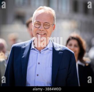 Berlin, Deutschland. 07 mai 2025. Matthias Miersch, secrétaire général du SPD et chef du groupe parlementaire SPD au Bundestag allemand, après la réunion du groupe parlementaire SPD, enregistrée devant le bâtiment du Reichstag à Berlin, le 7 mai 2025. Crédit : dpa/Alamy Live News Banque D'Images