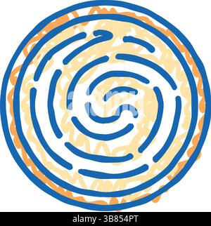 bol supérieur sauce mayonnaise icône de nourriture doodle illustration Illustration de Vecteur