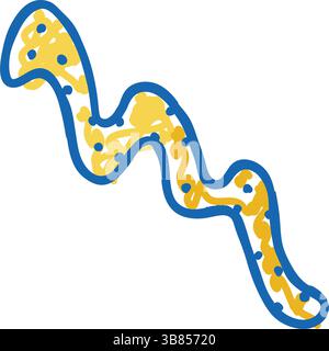 splash sauce moutarde icône de nourriture doodle illustration Illustration de Vecteur