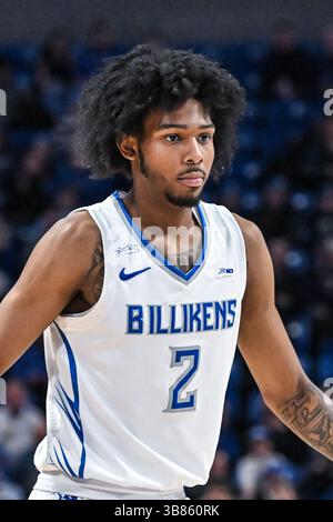 28 FÉVRIER 2024 : le garde de Saint Louis Billikens Larry Hughes II (2) dans un match de conférence A10 où les araignées de Richmond visitent les Billikens de Saint Louis. Tenue à la Chaifetz Arena à préparé Louis, MO le mercredi 28 février 2024 Richard Ulreich/CSM (image crédit : © Richard Ulreich/CSM via ZUMA Press Wire) Banque D'Images