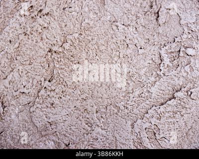 Détail de texture de fond de mur en béton plâtré gris Banque D'Images