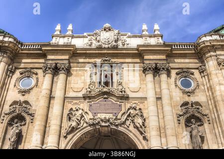 Détails du château de Buda à Budpaest, Hongrie, Europe Banque D'Images