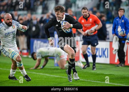 Turin, Italie - 23 novembre : Rugby - Autumn Nations Series 2024 match entre l'Italie et la Nouvelle-Zélande au stade Allianz le 23 novembre 2024 à Turi Banque D'Images