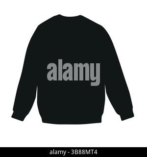 Silhouette de sweat-shirt dessinée à la main de vecteur isolée sur fond blanc Illustration de Vecteur